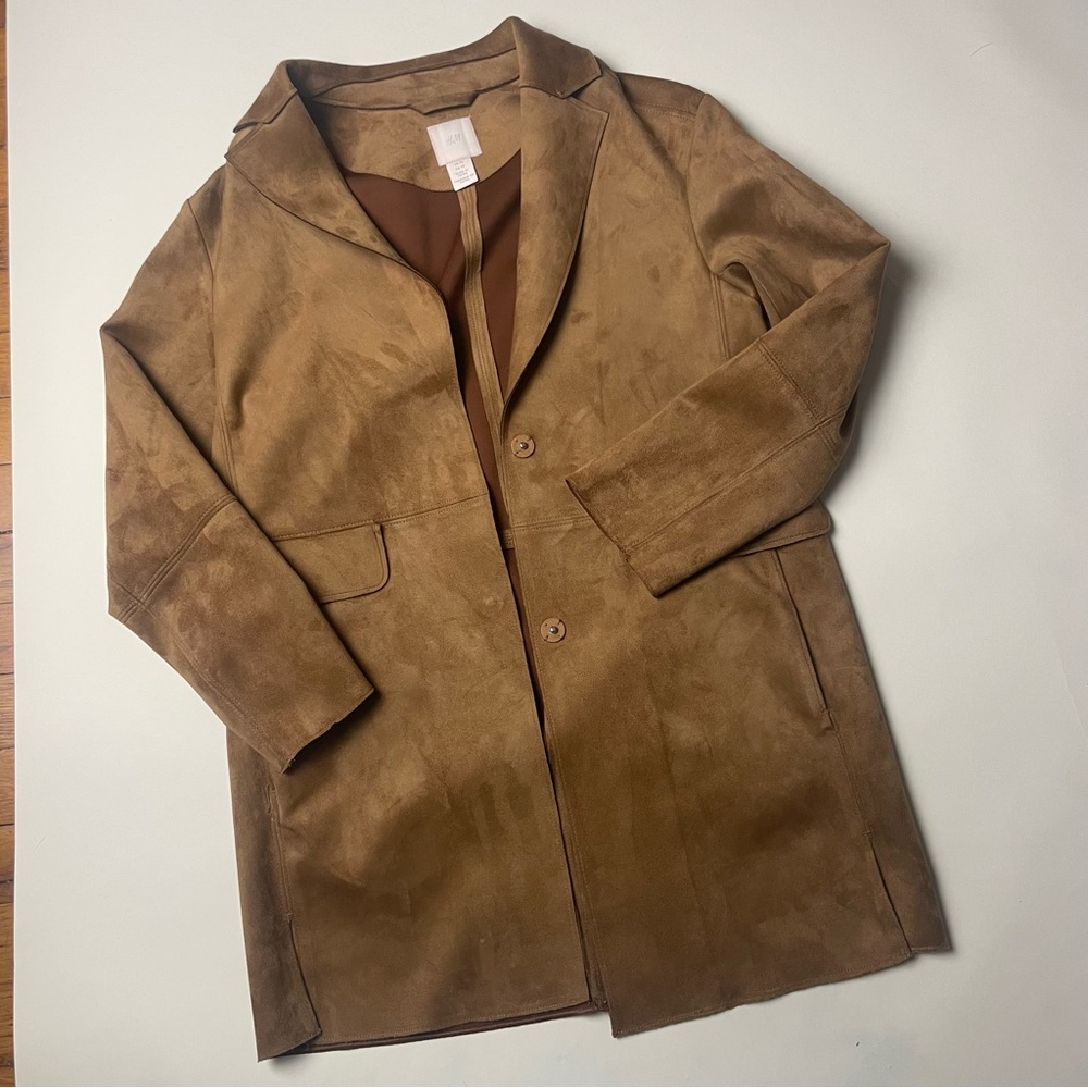 h&m faux suede jacket